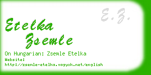 etelka zsemle business card